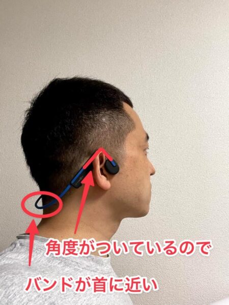 バンドに角度がついているOpenMove