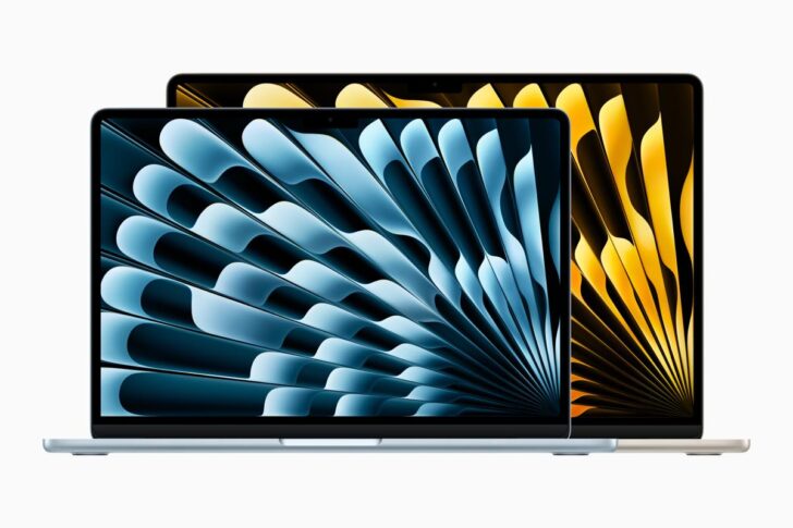 4色のカラーバリエーションがあるMacBook Air