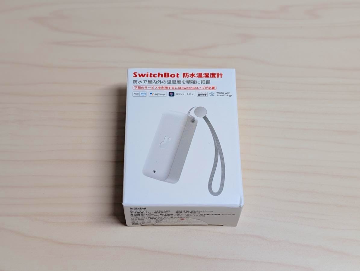 SwitchBot 防水温湿度計のパッケージ